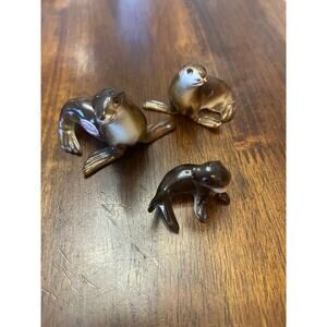 Vintage bone China seal lot of 3